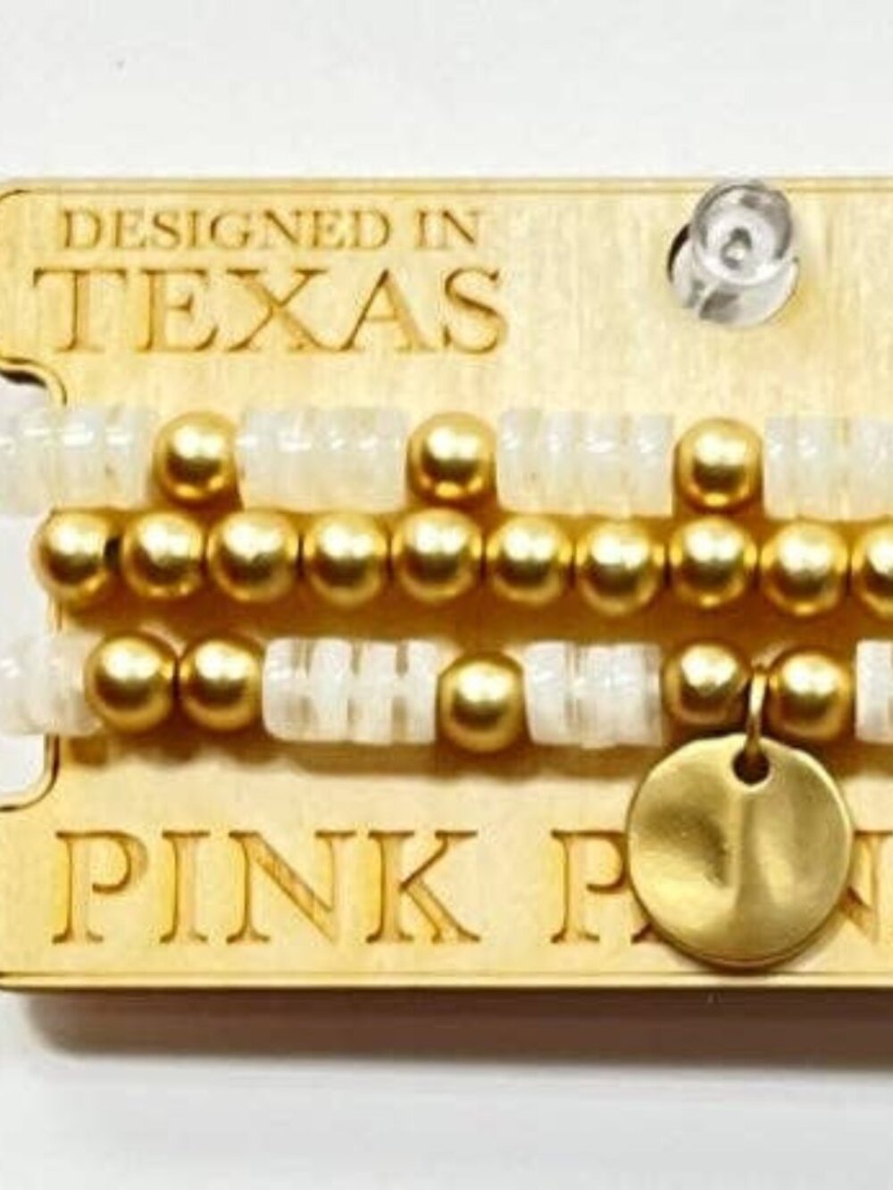 Pink Panache Gold Mother of Pearl Bracelet Set, Boutique
